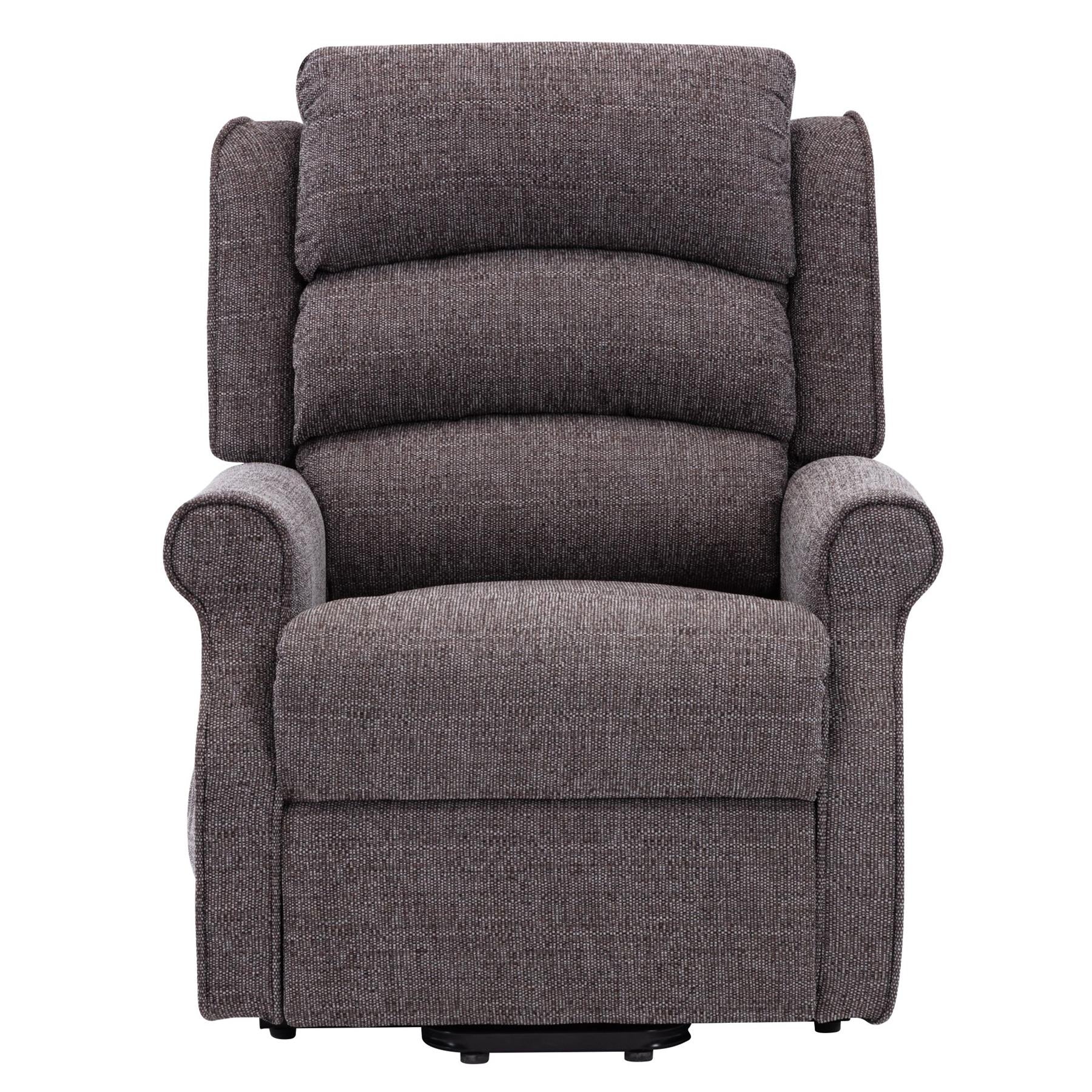The Perth - Dual Motor Riser Recliner Mobility Chair in Lisbon Grey Fabric - Clearance - Minor Damage