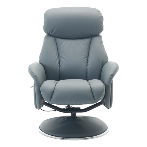 Sahara Swivel Recliner in Petrol Blue Leather - image 8
