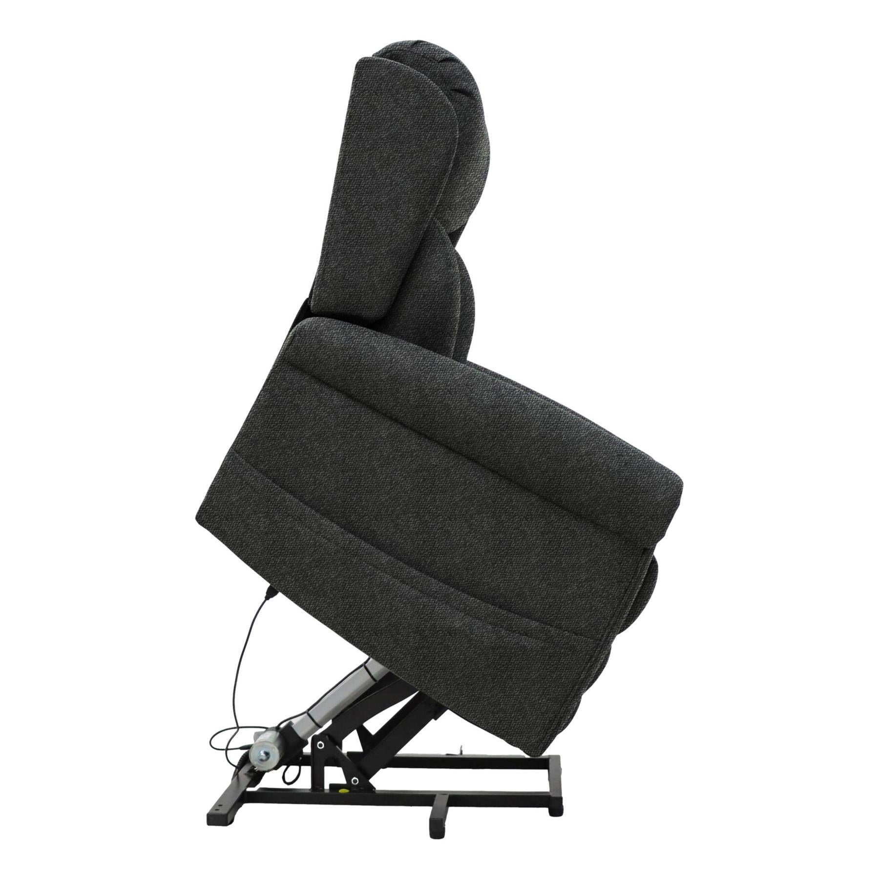 Nevis Petite – Dual Motor Riser Recliner Mobility Chair in Graphite Grey Fabric