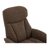 Sahara Swivel Recliner and Footstool in Espresso Fabric - thumbnail 5