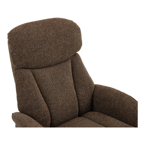 Sahara Swivel Recliner and Footstool in Espresso Fabric - image 5