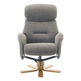 The Eden Swivel Recliner Chair & Matching Footstool  in Thunder Grey Fabric - thumbnail 8