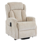 The Aspen Quad Motor Riser Recliner Mobility Lifting Chair in Natural Fabric - thumbnail 1