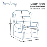 Lincoln Petite - Dual Motor Riser Recliner Chair In Soft Wheat Fabric - Refurbished