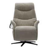 Boston Swivel Riser Recliner Chair in Natural Fabric - thumbnail 2