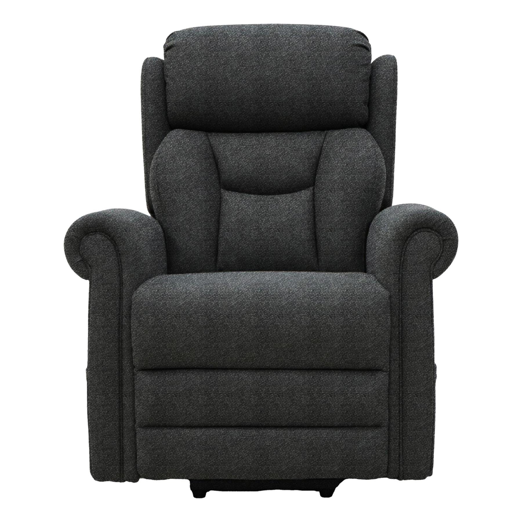 Nevis Standard – Dual Motor Riser Recliner Mobility Chair in Graphite Grey Fabric