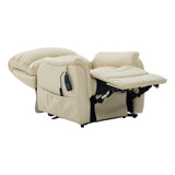 The Montreal - Dual Motor Riser Recliner Electric Mobility Lifting Chair in Cream Leather - thumbnail 8