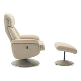 Sahara Swivel Recliner in Pebble Leather - thumbnail 3