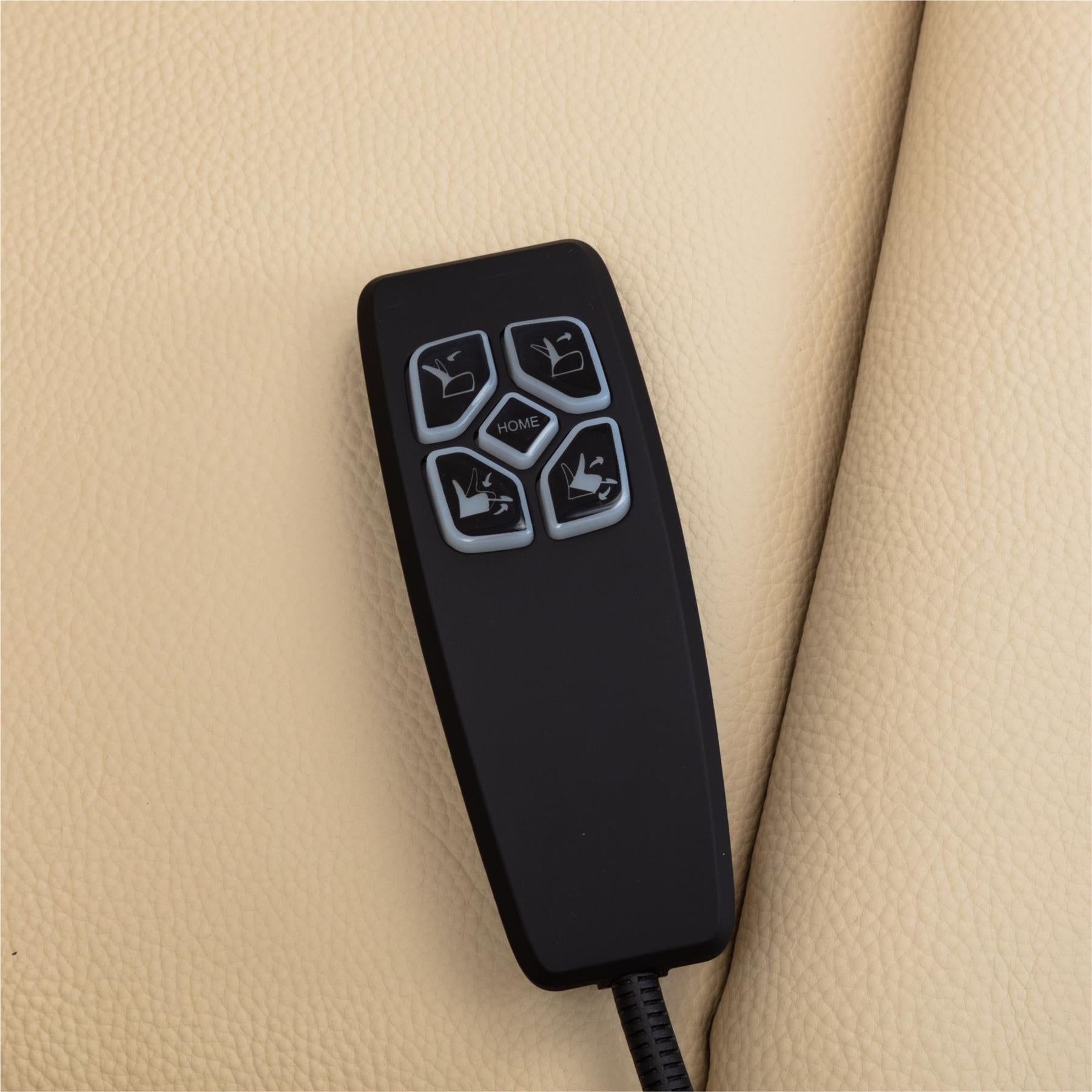 The Perth - Dual Motor Riser Recliner Mobility Chair in Cream Plush Faux Leather - Refurbished