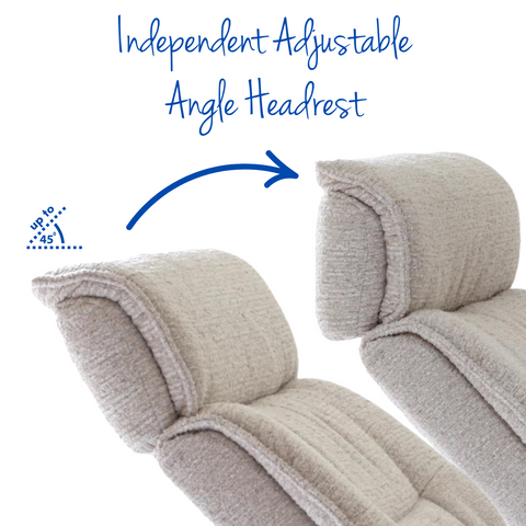 The Newton Swivel Recliner Chair & Matching Footstool – Beige Fabric - Refurbished - image 4