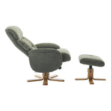 The Eden Swivel Recliner Chair & Matching Footstool  in Kellygreen Fabric - thumbnail 4