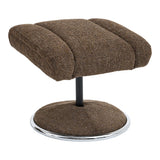 Sahara Swivel Recliner and Footstool in Espresso Fabric - thumbnail 7