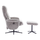 The Nevada Swivel Recliner Chair & Matching Footstool in Cloud Fabric - thumbnail 6