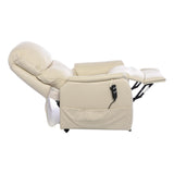 Montreal Dual Motor Riser Recliner Mobility Chair in Cream Leather - Refurbished - thumbnail 7