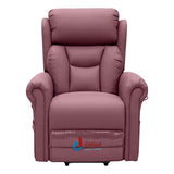 Nevis Healthcare – Triple Motor Riser Recliner Mobility Chair in Petal 4-Way Stretch Faux Leather - thumbnail 2