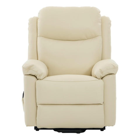 The Devon - Dual Motor Mobility Riser Recliner Arm Chair - Cream Genuine Leather - image 2