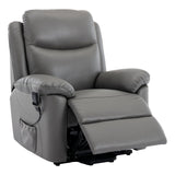The Devon - Mobility Dual Motor Riser Recliner Arm Chair - Grey Genuine Leather