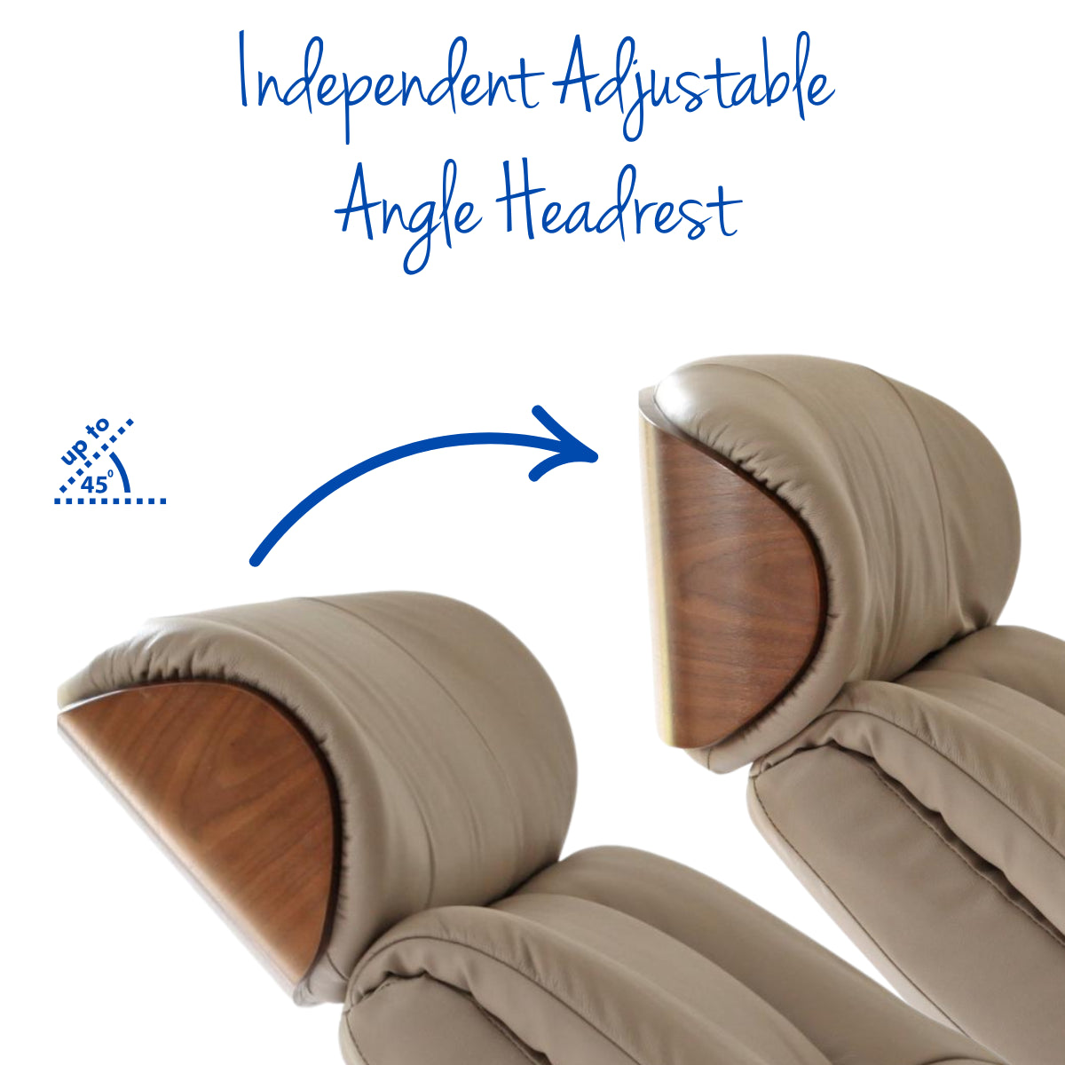 Stratford Swivel Recliner Chair in Genuine Pebble Leather with Matching Footstool