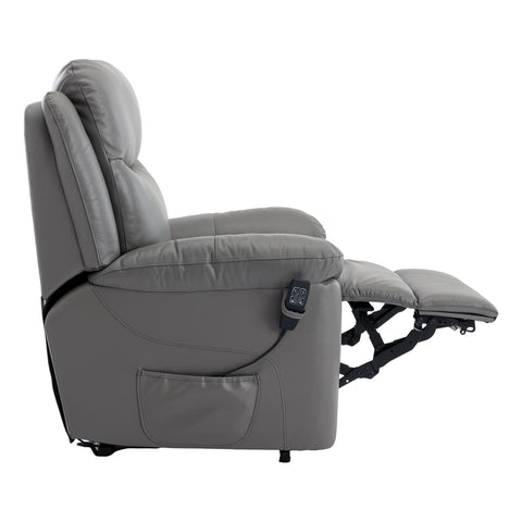 The Devon - Dual Motor Mobility Riser Recliner Arm Chair - Grey Genuine Leather - Refurbished - image 8