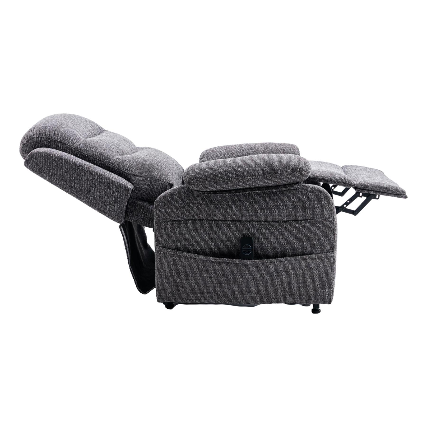 The Bamford - Single Motor Riser Recliner Chair in Grey Fabric - Refurbished
