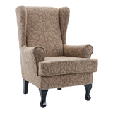 Nelson Fireside Chair in Cocoa Fabric - 18.5" Height - Orthopedic Chair