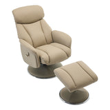 Sahara Swivel Recliner in Pebble Leather - thumbnail 6