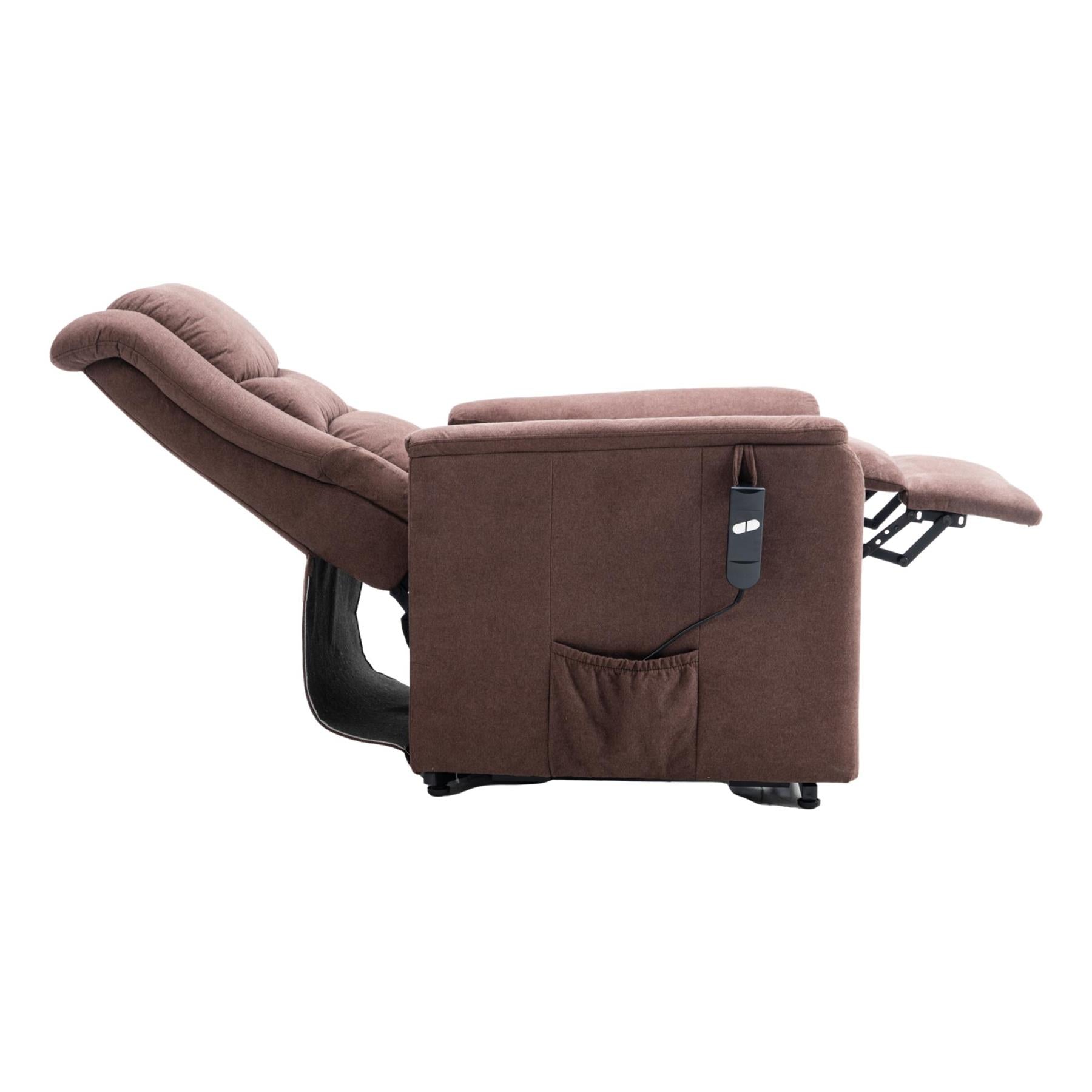 The Bradwell - Single Motor Riser Recliner Chair in Mocha Fabric