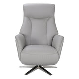 The Houston Zero Gravity Swivel Electric Recliner Chair Platinum Genuine Leather - thumbnail 2