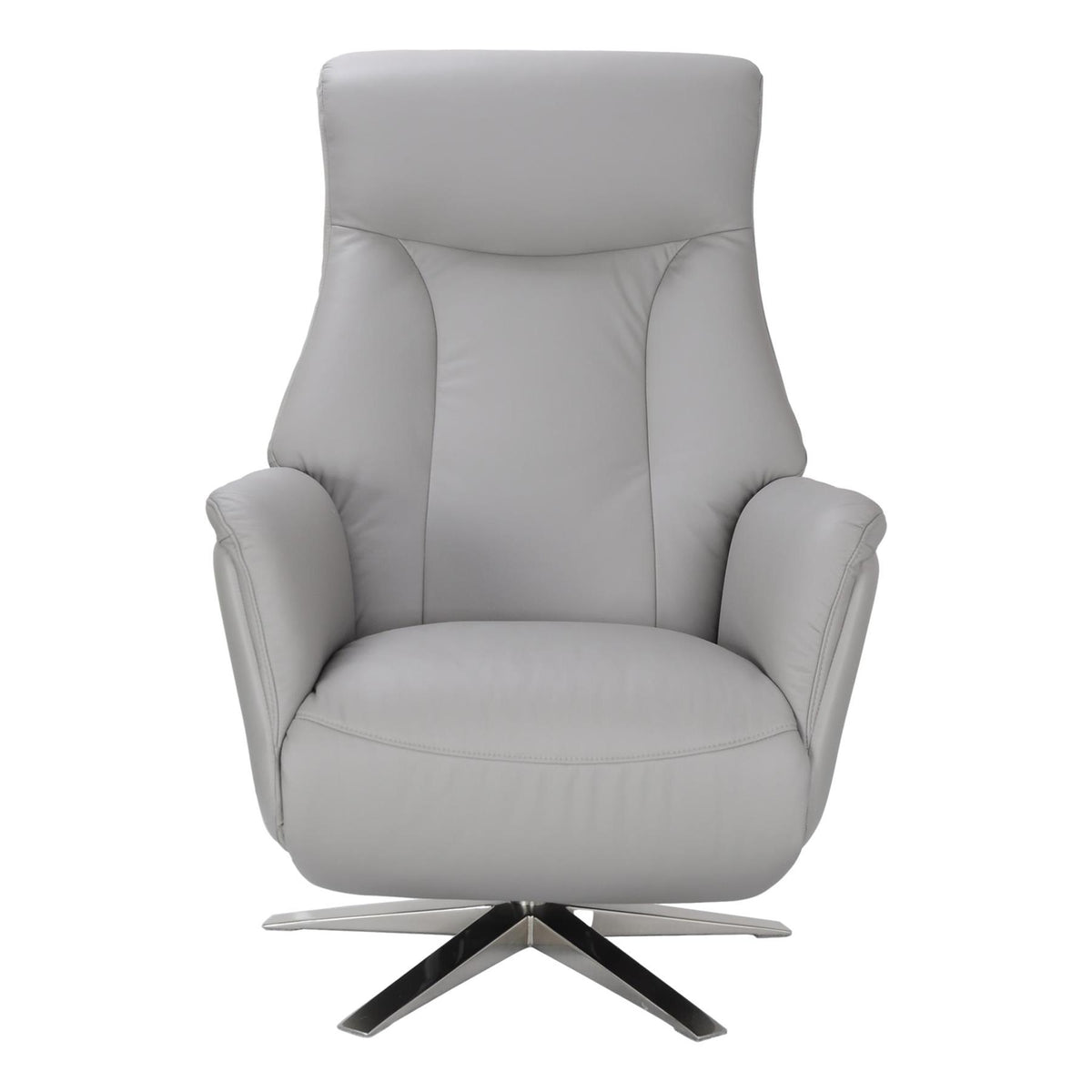 The Houston Zero Gravity Swivel Electric Recliner Chair Platinum Genuine Leather - alternate product image