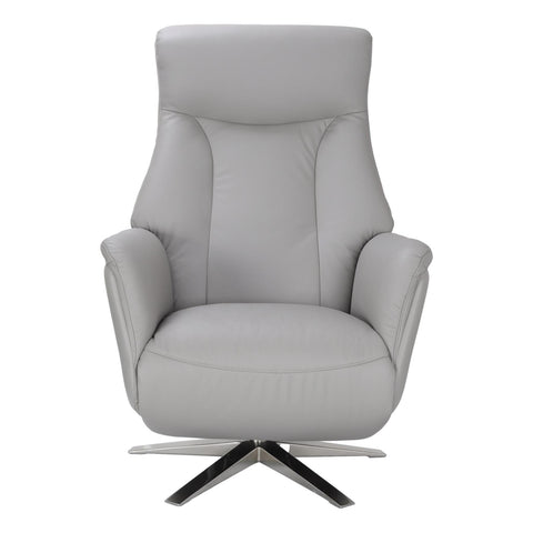 The Houston Zero Gravity Swivel Electric Recliner Chair Platinum Genuine Leather - image 2