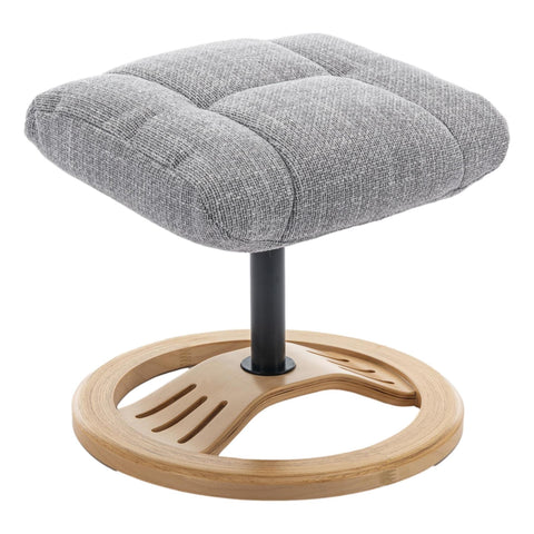 The Mandalay Swivel Recliner Chair & Footstool in ChaCha Dove Grey Fabric - Refurbished - image 8