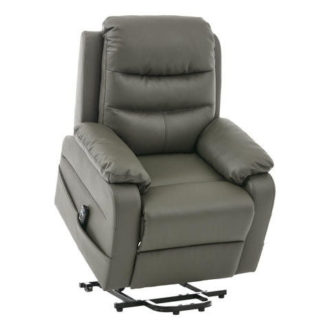 Brampton Riser Recliner Mobility Chair in Cinder Grey Plush Faux Leather - image 3