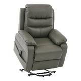 Brampton Riser Recliner Mobility Chair in Cinder Grey Plush Faux Leather - thumbnail 3