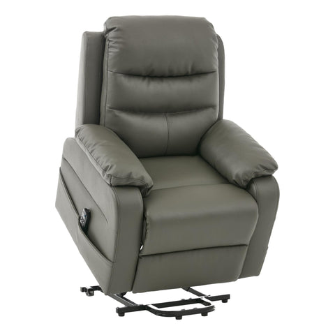Brampton Riser Recliner Mobility Chair in Cinder Grey Plush Faux Leather - image 3