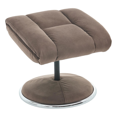 The Biarritz - Swivel Recliner Chair & Matching Footstool in Lisbon Silver Fabric - image 9