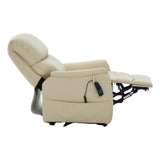 The Montreal - Dual Motor Riser Recliner Electric Mobility Lifting Chair in Cream Leather - thumbnail 6