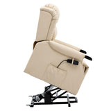 The Warminster Dual Motor Riser Recliner Mobility Chair in Cream Leather - Refurbished