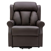 The Darwin - Dual Motor Riser Recliner Mobility Arm Chair in Brown Leather - Refurbished