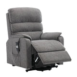 Henley Riser Recliner Chair Dual Motor Heat & Massage Grey Fabric - Refurbished - thumbnail 1
