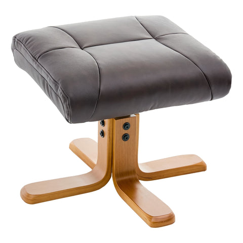 The Eden Swivel Recliner Chair & Matching Footstool in Russet Brown Leather - image 6