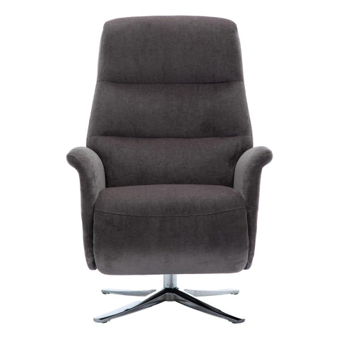 The Ontario Electric Swivel Recliner Chair, Integrated Footstool in Flint Fabric - Refurbished - image 2