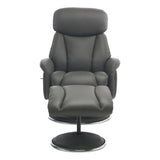 Sahara Swivel Recliner in Cinder Leather - thumbnail 9