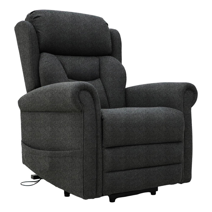 Nevis Petite – Triple Motor Riser Recliner Mobility Chair in Graphite Grey Fabric - image 1