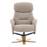 The Eden Swivel Recliner Chair & Matching Footstool  in Sandrift Fabric - thumbnail 8