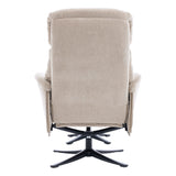 The Lucia Swivel Recliner Chair & Footstool in Mushroom Fabric - thumbnail 8