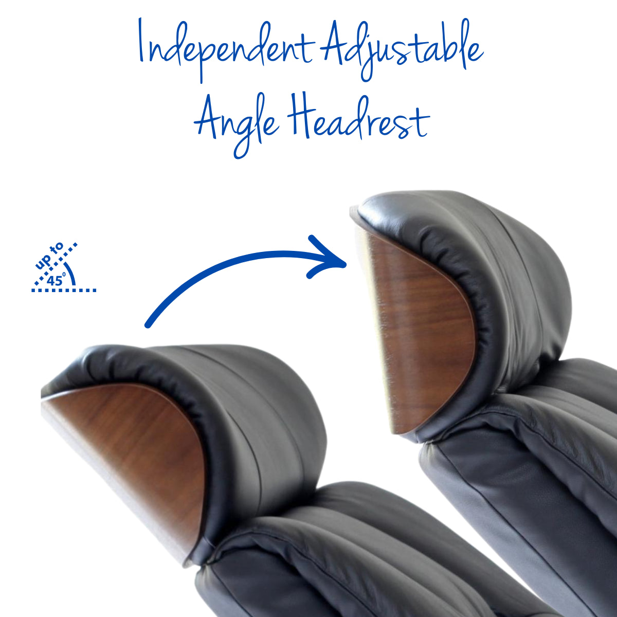 Stratford Swivel Recliner Chair in Genuine Black Leather - Refurbished - No Footstool