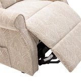 The Darwin - Dual Motor Riser Recliner Chair in Cream Brush Fabric - Refurbished - thumbnail 8