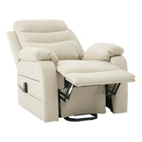 Brampton Riser Recliner Mobility Chair in Mushroom Plush Faux Leather - thumbnail 5