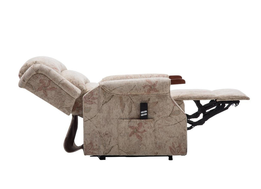 The Leicester Dual Motor Riser Recliner Mobility Lift Chair in Bouquet Beige