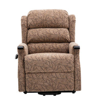 The Warminster Dual Motor Riser Recliner Mobility Chair in Cocoa Fabric